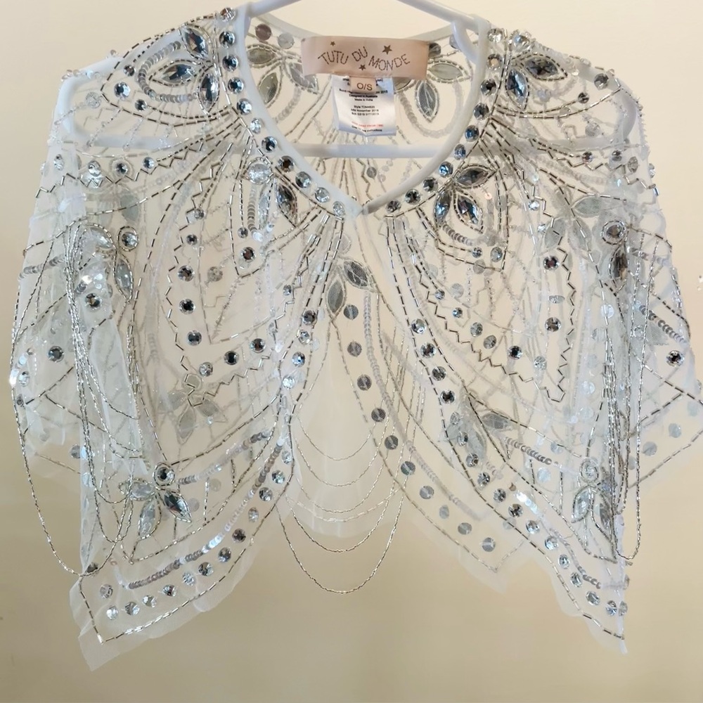 Tutu Du Monde Embellished Sheer Capelet
